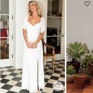 Sierra Sweetheart White Maxi Dress